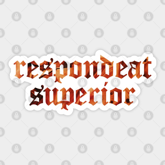 Respondeat Superior - Let the Master Answer Sticker by overweared